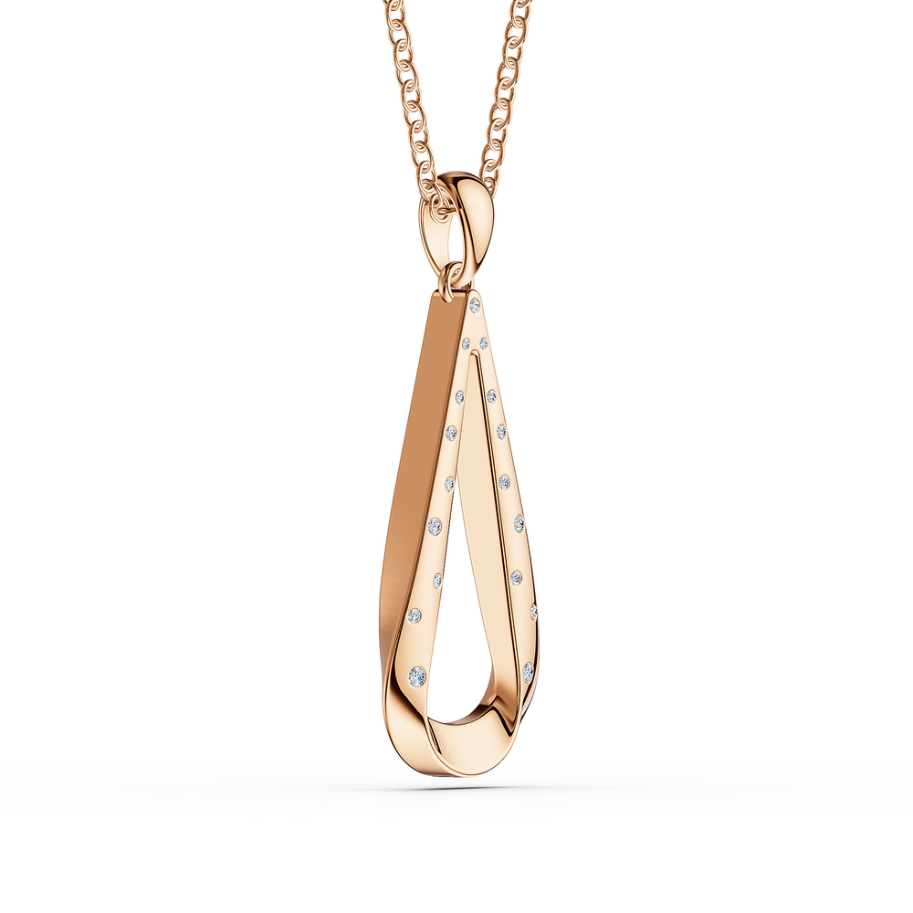 Helix Intreccio Pendant in 18kt rose gold vermeil over 925 sterling silver