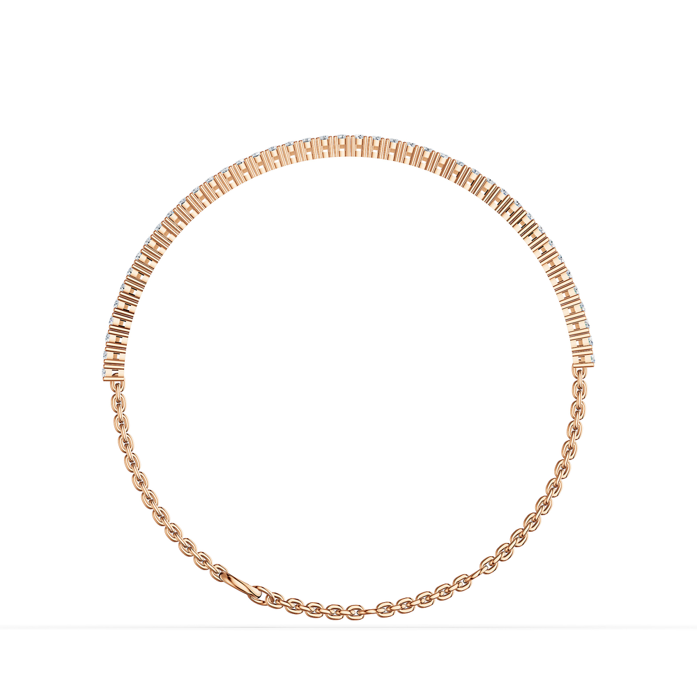 Tennis Perpetua Bracelet in 18kt rose gold vermeil over 925 sterling silver, front view