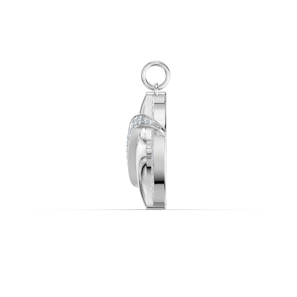 Orion Pollux Charm in 925 sterling silver, side view