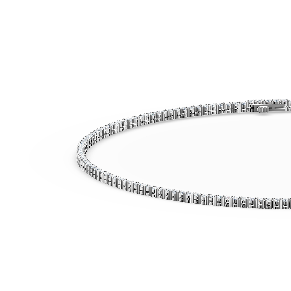Tennis Lucente Necklace in 925 sterling silver, close-up 3