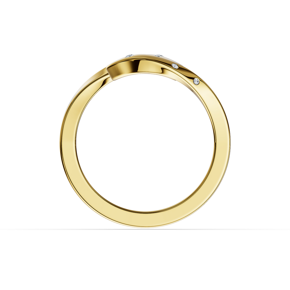 Helix Spira Ring in 18kt gold vermeil over 925 sterling silver, front view