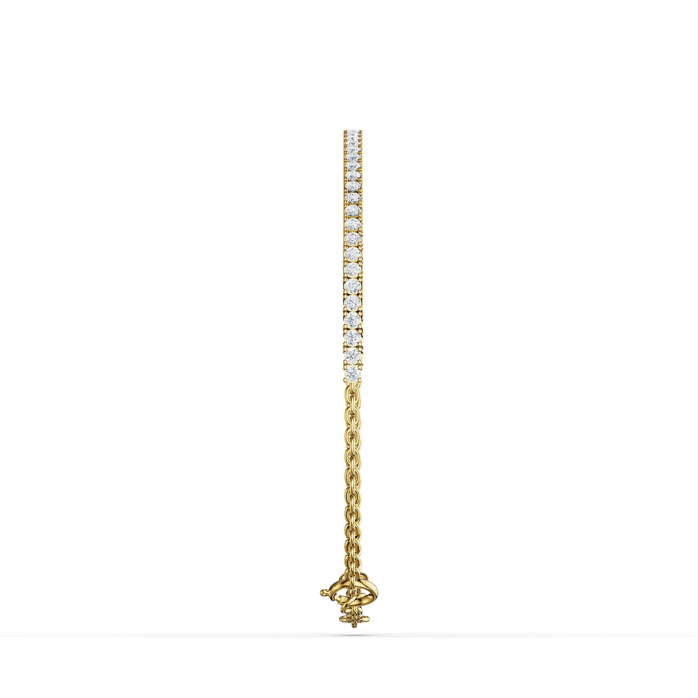 Tennis Perpetua Bracelet in 18kt gold vermeil over 925 sterling silver, side view