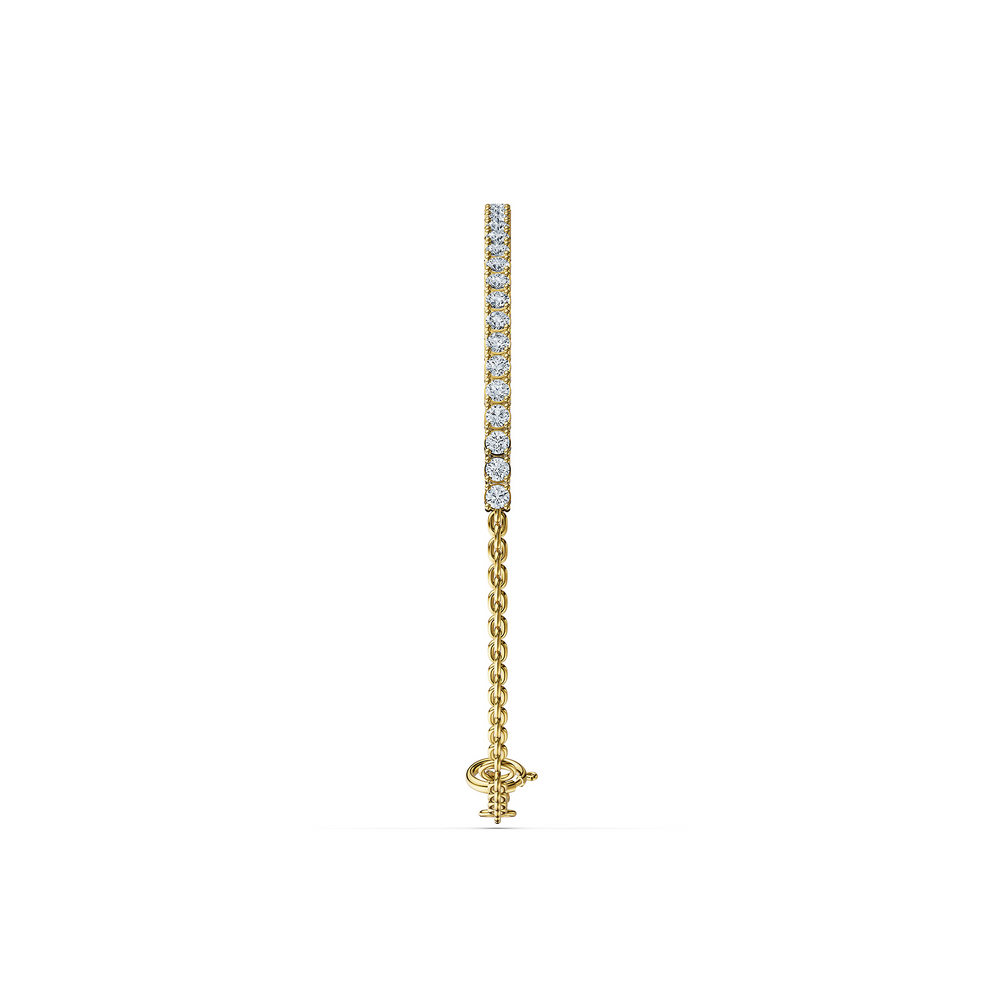 Tennis Aurea Bracelet in 18kt gold vermeil over 925 sterling silver, side view