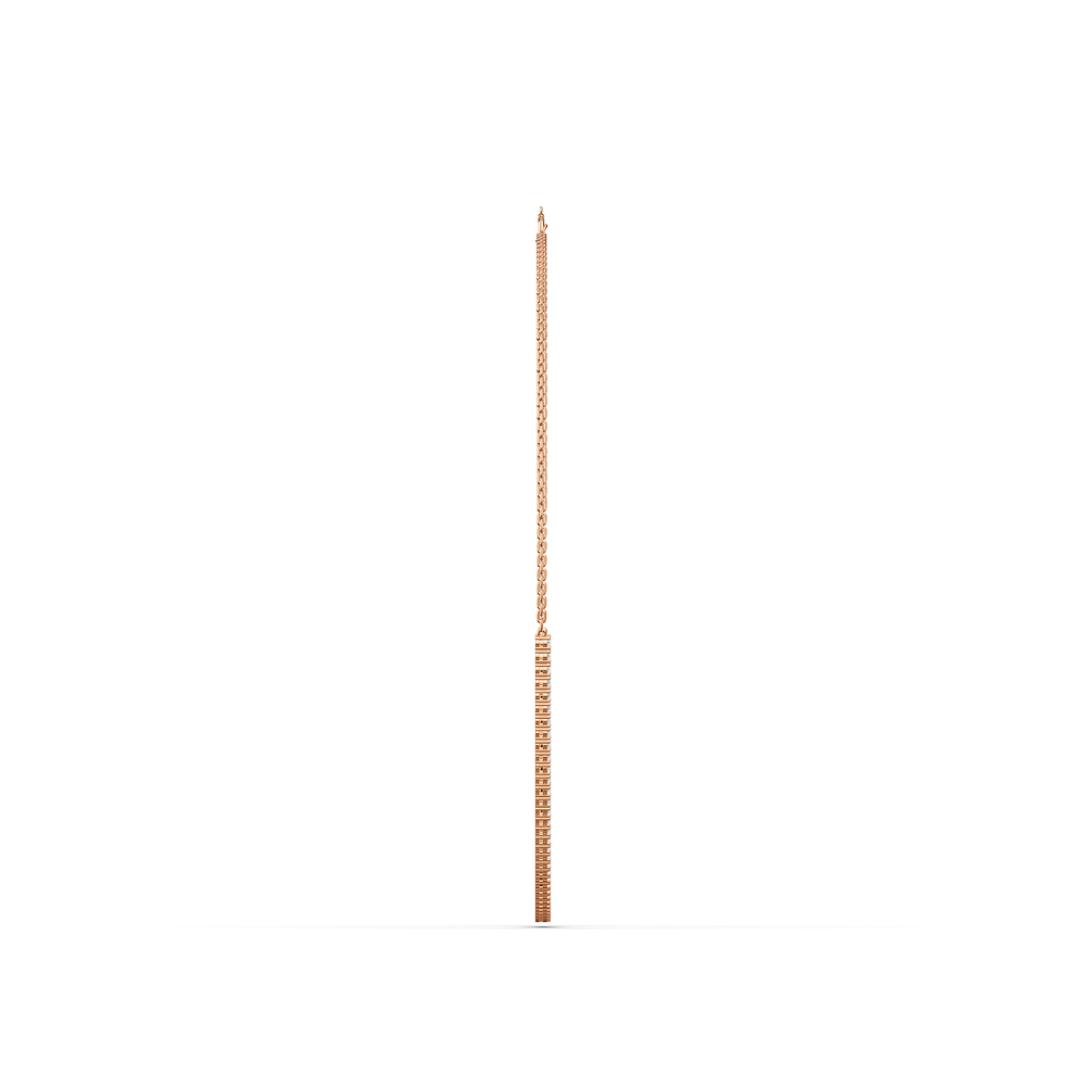 Tennis Solenne Necklace in 18kt rose gold vermeil over 925 sterling silver, side view