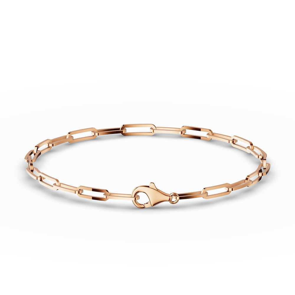 Basics Scala Bracelet in 18kt rose gold vermeil over 925 sterling silver, top view