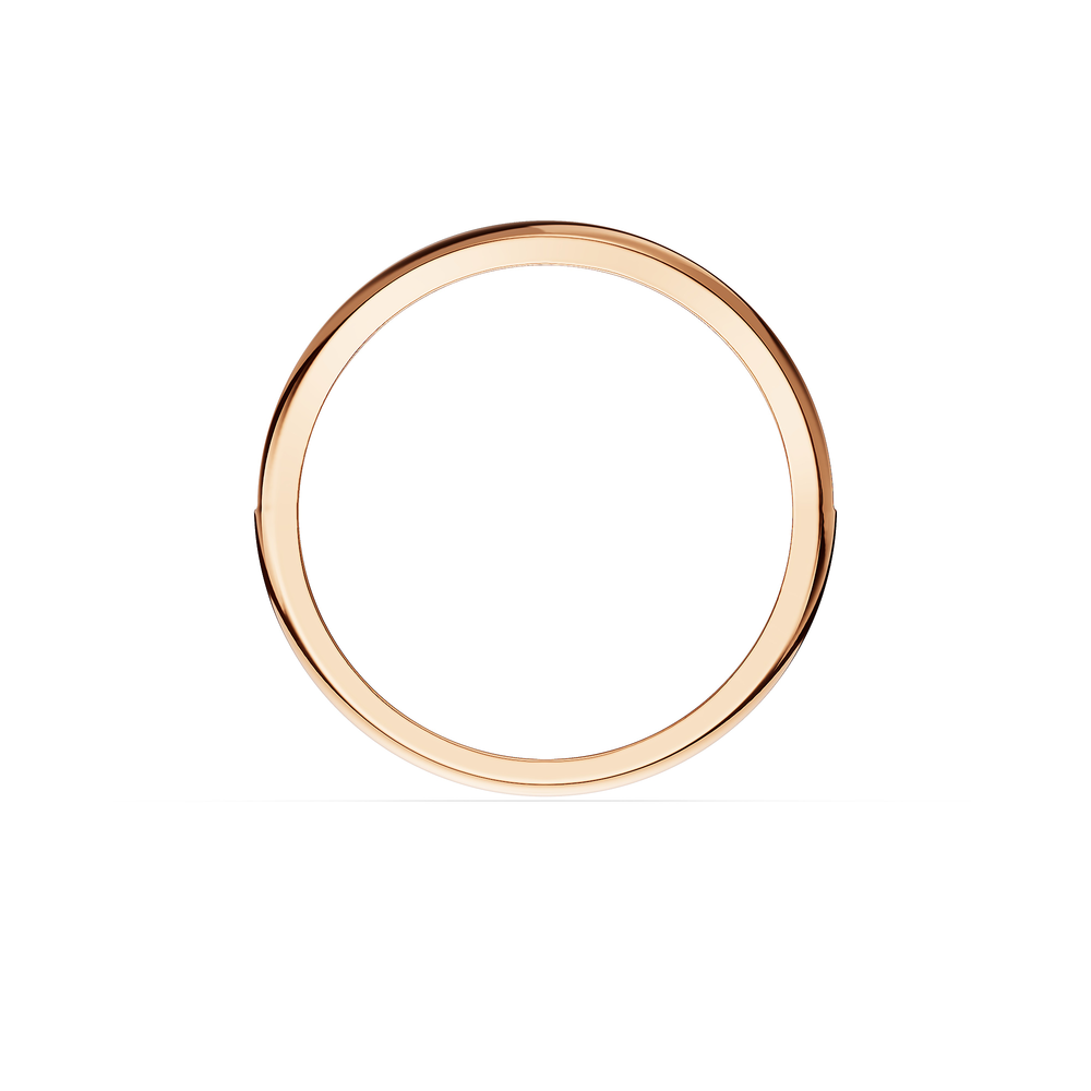 Basics Diamante Ring in 18kt rose gold vermeil over 925 sterling silver, front view