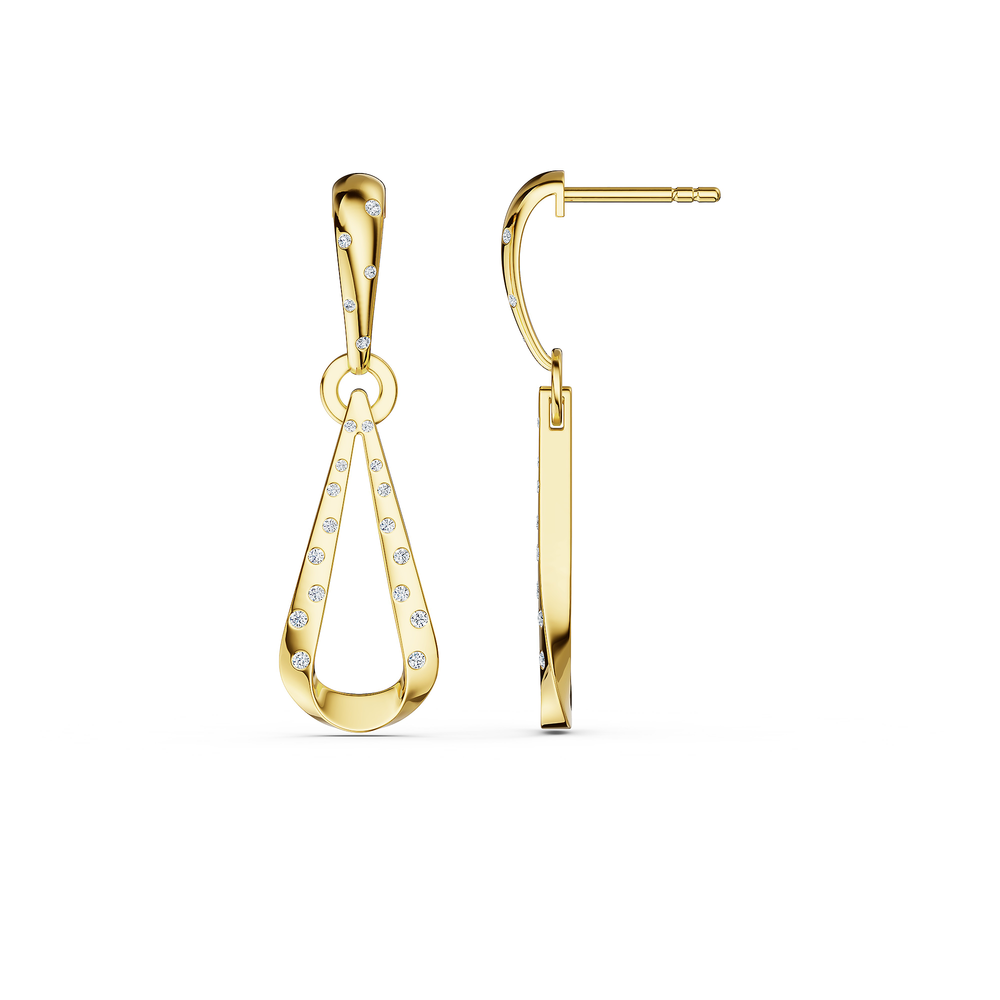 Helix Intreccio Earrings in 18kt gold vermeil over 925 sterling silver, side view