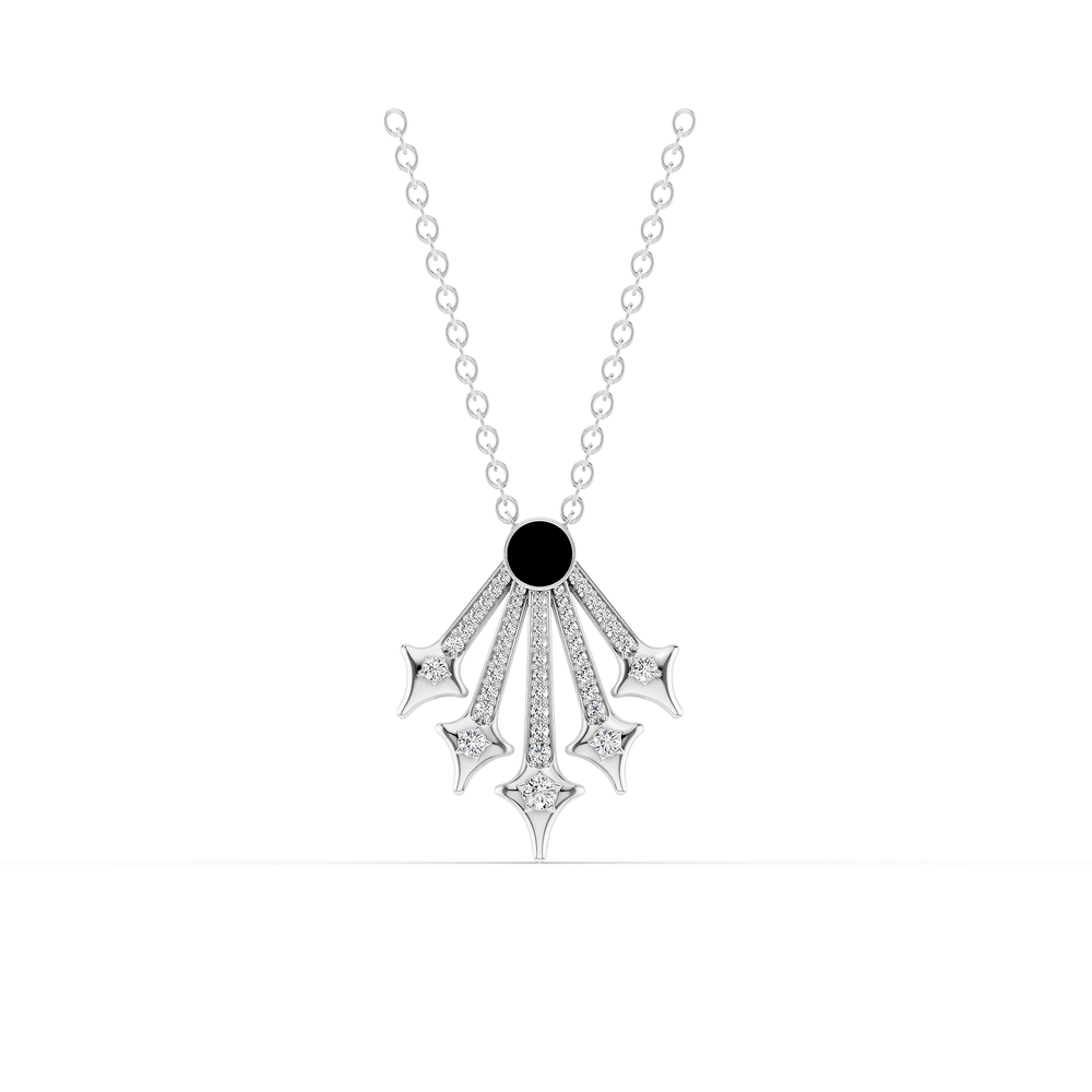 Orion Sirius Necklace in 925 sterling silver, front view