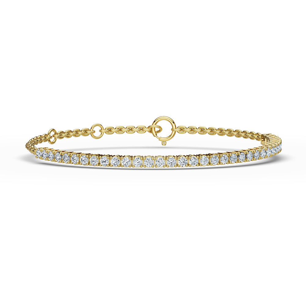 Tennis Chiara Bracelet in 18kt gold vermeil over 925 sterling silver, top view