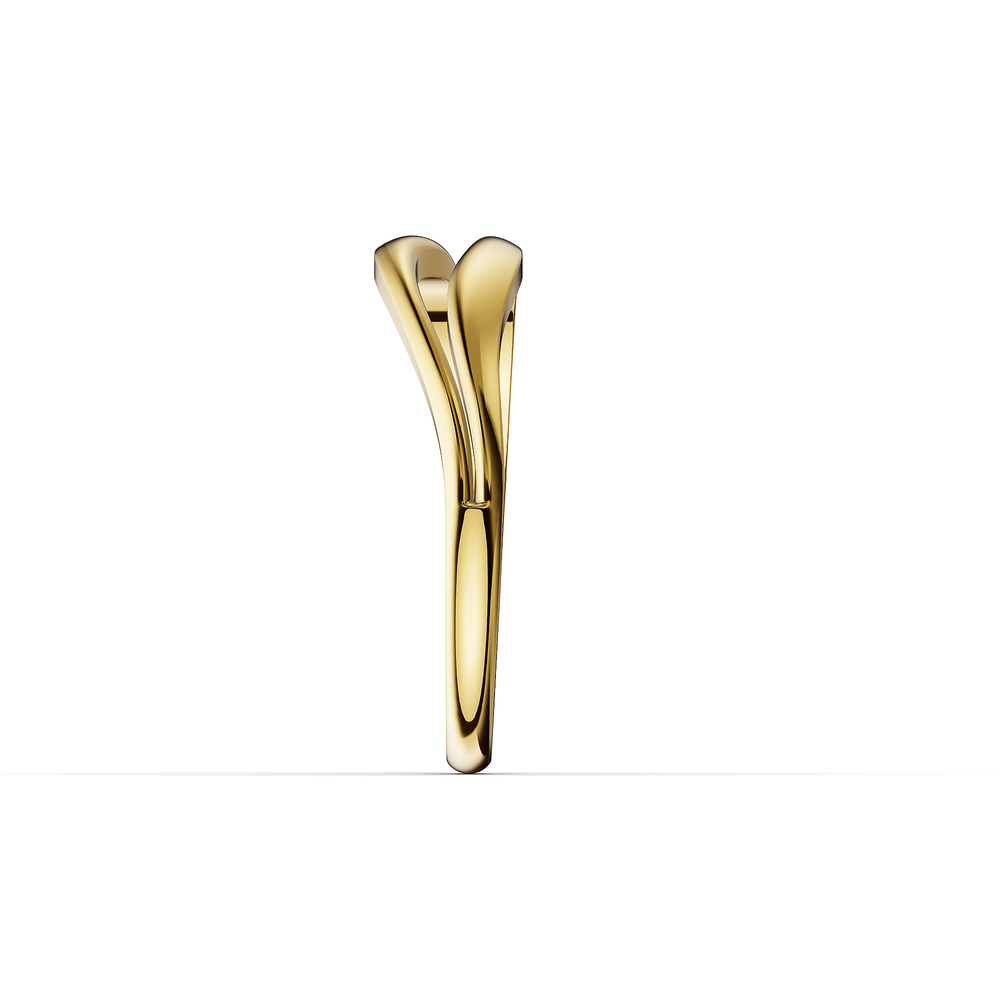 Basics Diamante Ring in 18kt gold vermeil over 925 sterling silver, side view