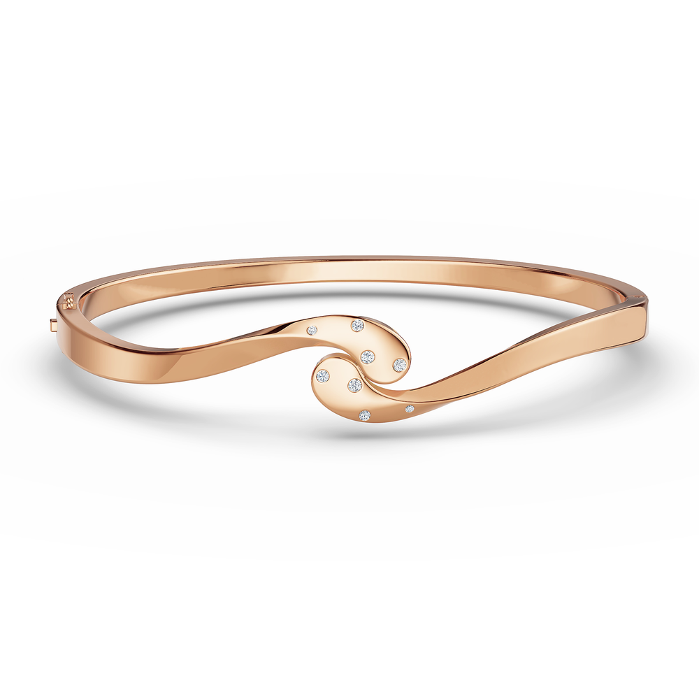 Helix Spira Bracelet in 18kt rose gold vermeil over 925 sterling silver, top view