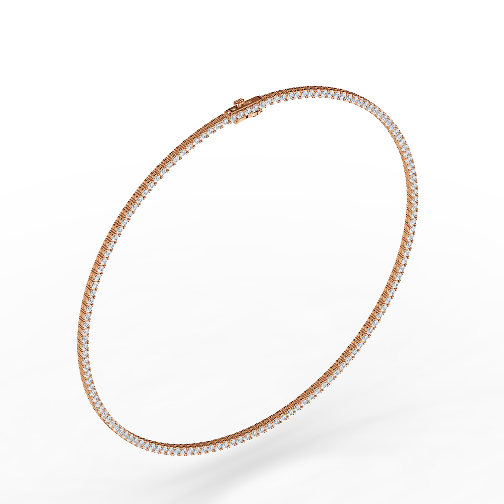 Tennis Radiosa Necklace in 18kt rose gold vermeil over 925 sterling silver