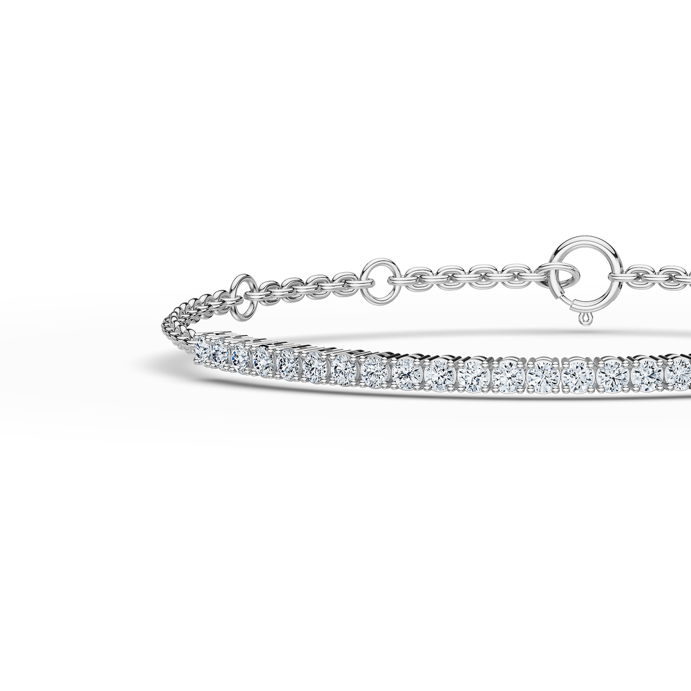 Tennis Aurea Bracelet in 925 sterling silver, close-up