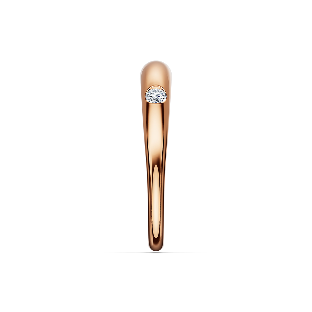 Basics Riva Ring in 18kt rose gold vermeil over 925 sterling silver, side view