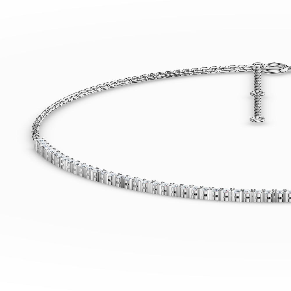 Tennis Serena Necklace in 925 sterling silver, close-up 2
