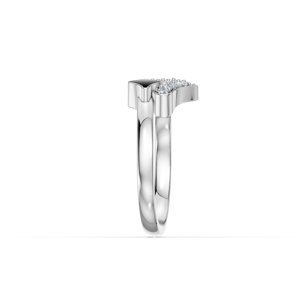 Orion Rigel Ring in 925 sterling silver, side view