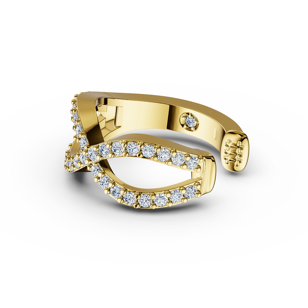 Basics Ortigia Ear Cuff in 18kt gold vermeil over 925 sterling silver, side view