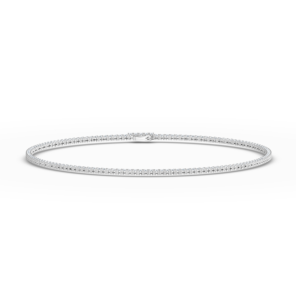 Tennis Scintilla Necklace in 925 sterling silver, top view