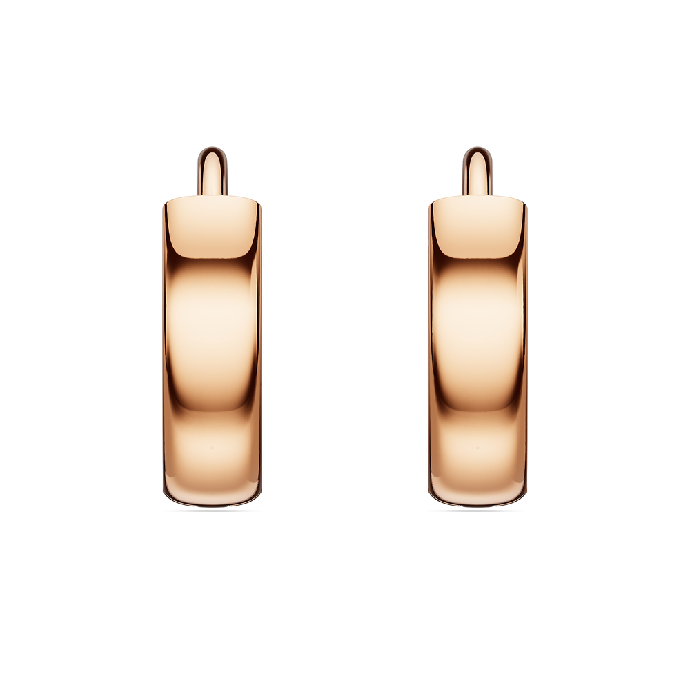 Basics Giglio Earrings in 18kt rose gold vermeil over 925 sterling silver, front view