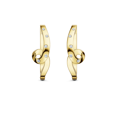 Helix Treccia Earrings in 18kt gold vermeil over 925 sterling silver, front view