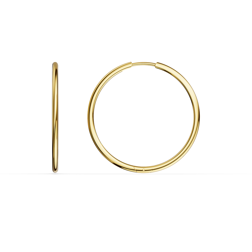 Basics Cefalu Earrings in 18kt gold vermeil over 925 sterling silver, side view