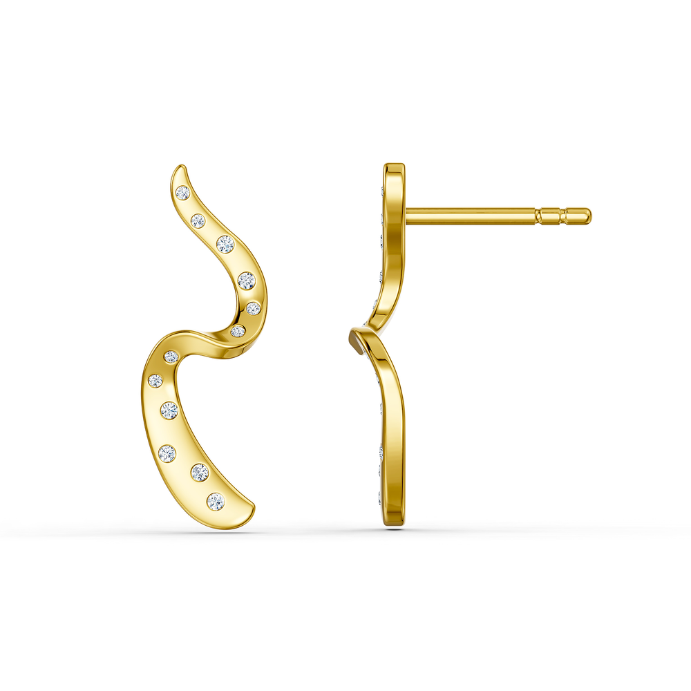 Helix Girandola Earrings in 18kt gold vermeil over 925 sterling silver, side view