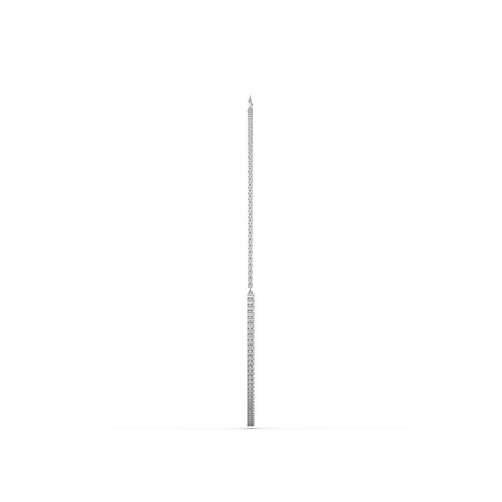 Tennis Solenne Necklace in 925 sterling silver, side view