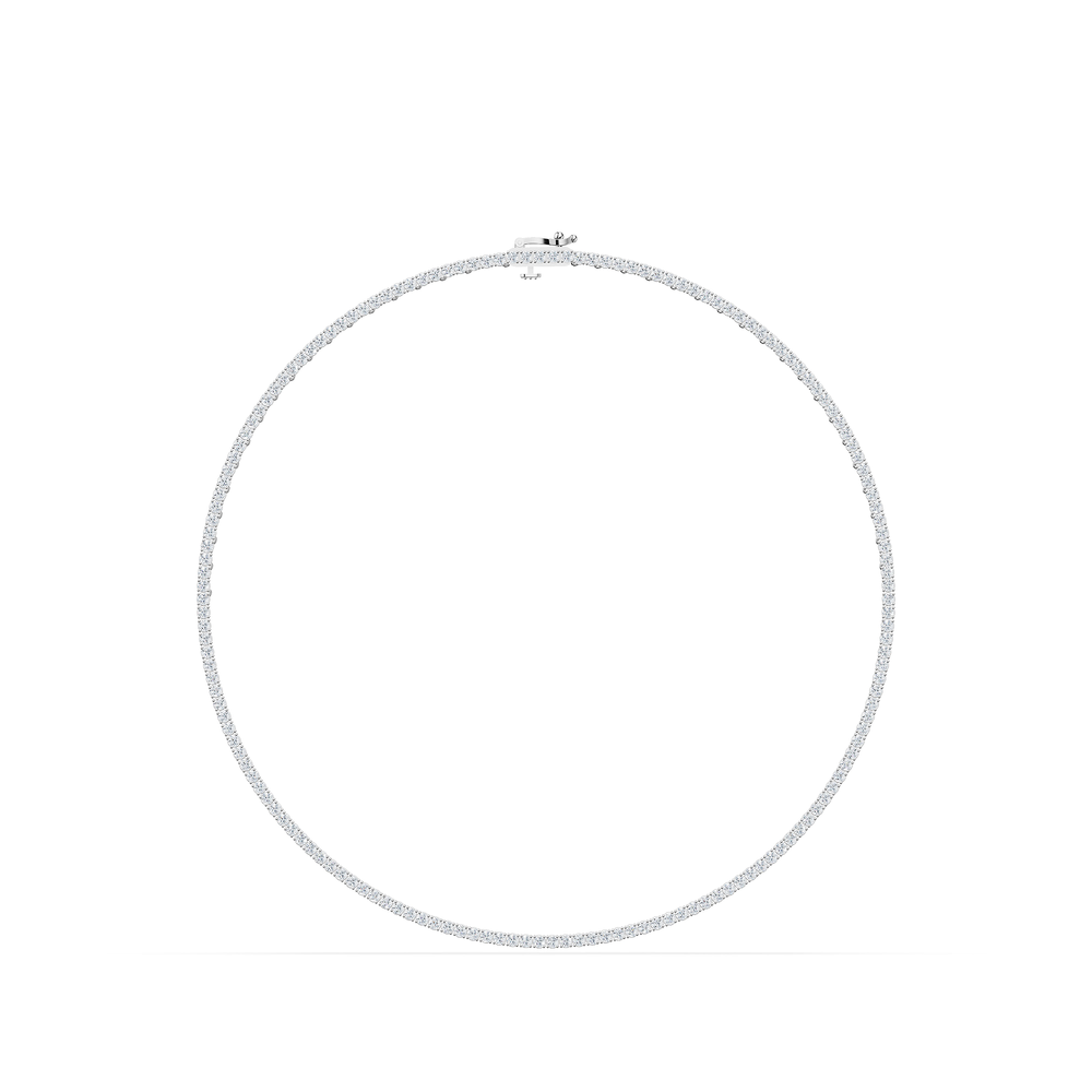 Tennis Lucente Necklace in 925 sterling silver, front view