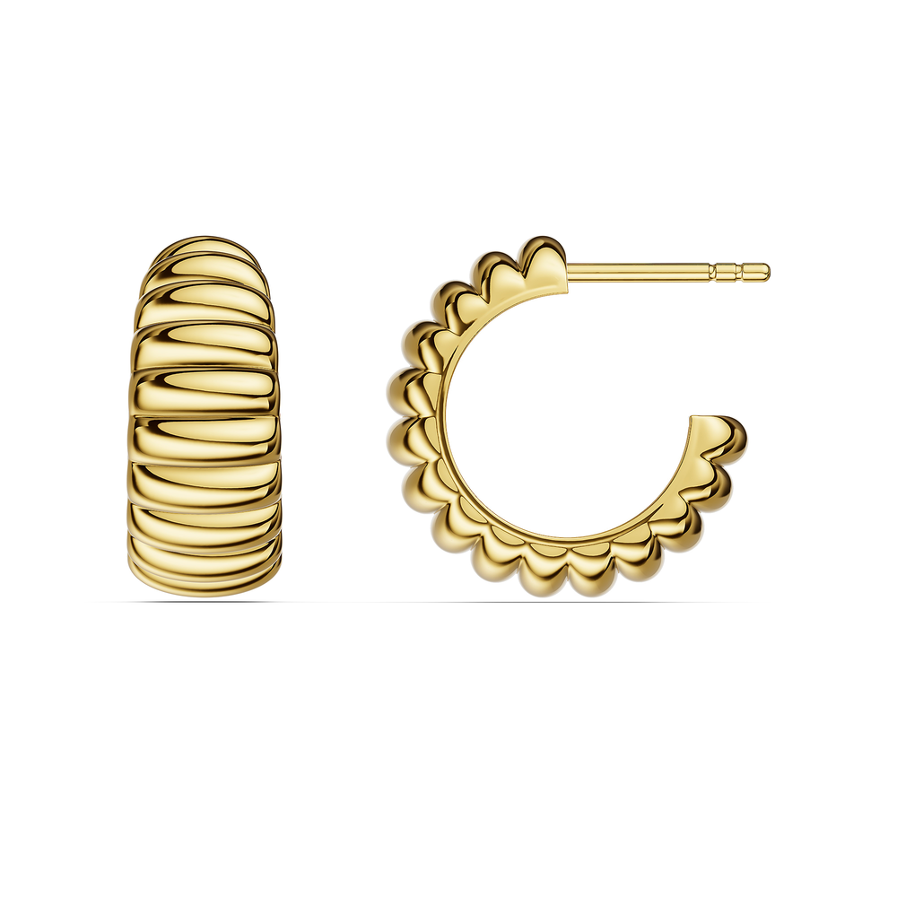 Basics Stintino Earrings in 18kt gold vermeil over 925 sterling silver, side view