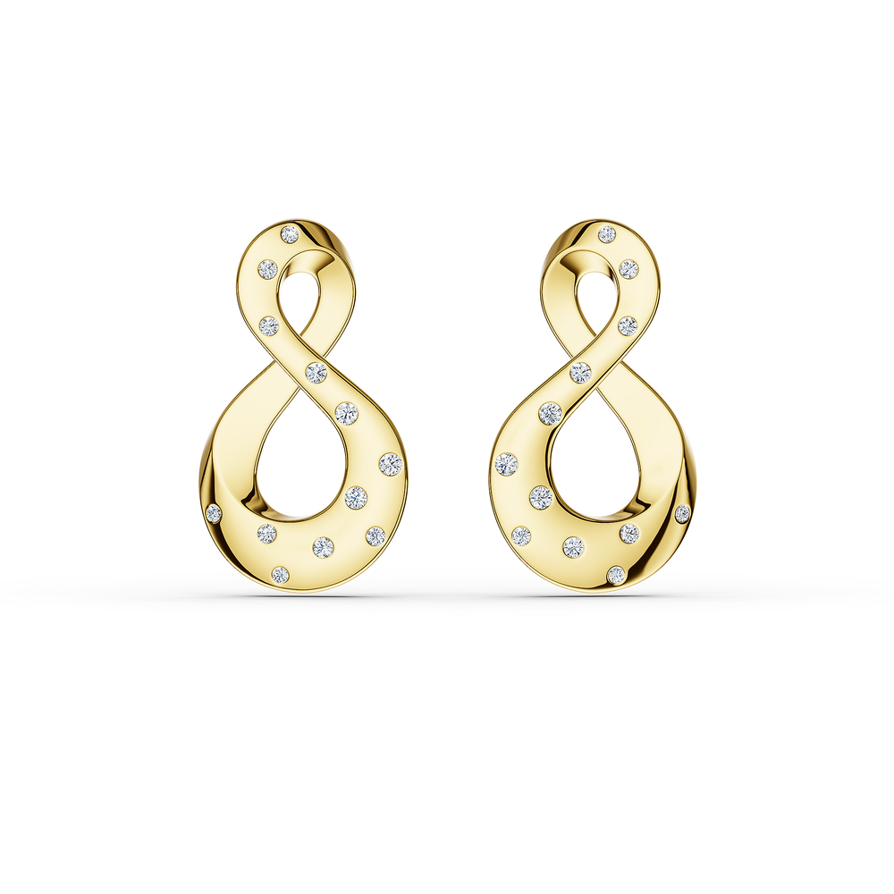 Helix Vortice Earrings in 18kt gold vermeil over 925 sterling silver, front view