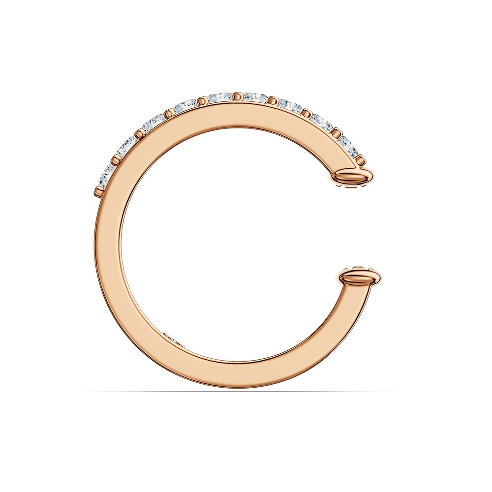 Basics Torcello Ear Cuff in 18kt rose gold vermeil over 925 sterling silver, front view