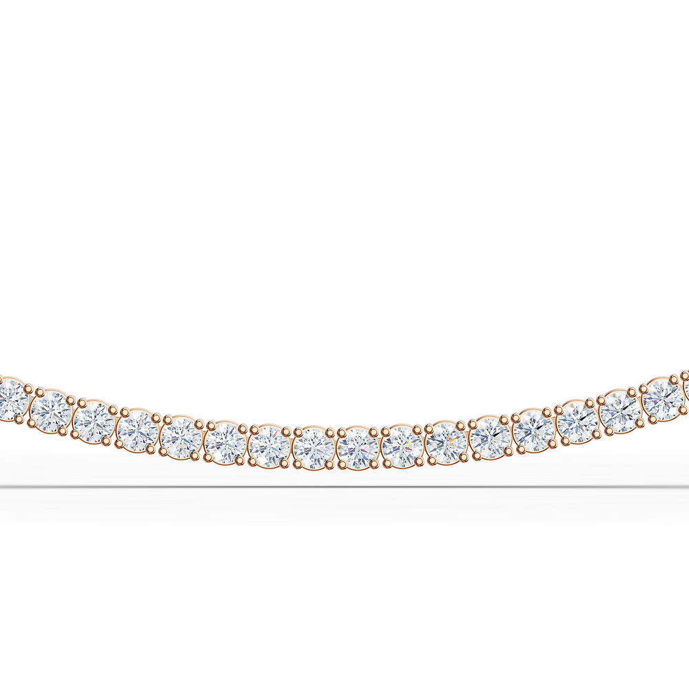 Tennis Solenne Necklace in 18kt rose gold vermeil over 925 sterling silver, close-up 2