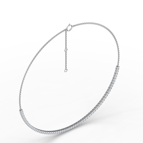 Tennis Celeste Necklace in 925 sterling silver