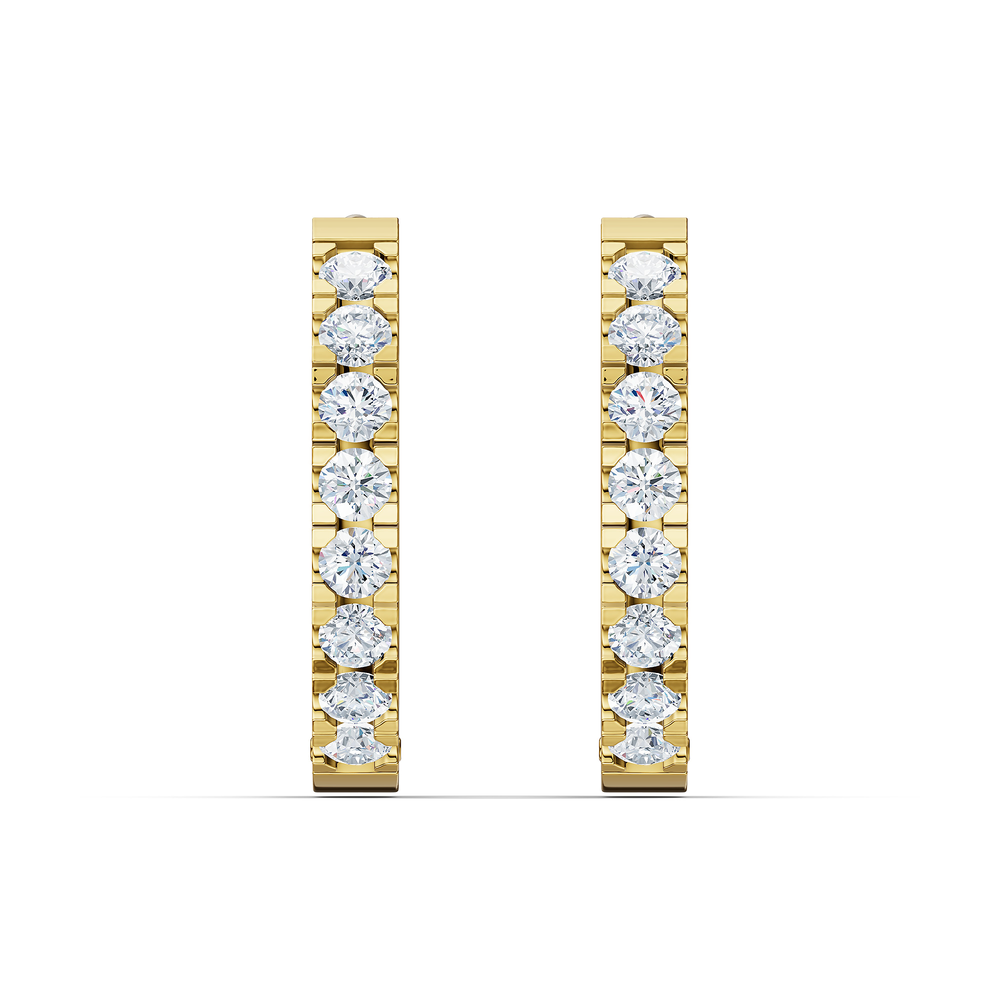 Basics Ponza Earrings in 18kt gold vermeil over 925 sterling silver, front view