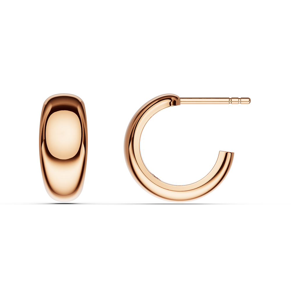 Basics Bellagio Earrings in 18kt rose gold vermeil over 925 sterling silver, side view