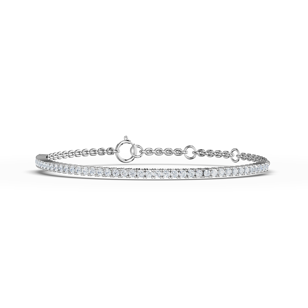 Tennis Perpetua Bracelet in 925 sterling silver, top view