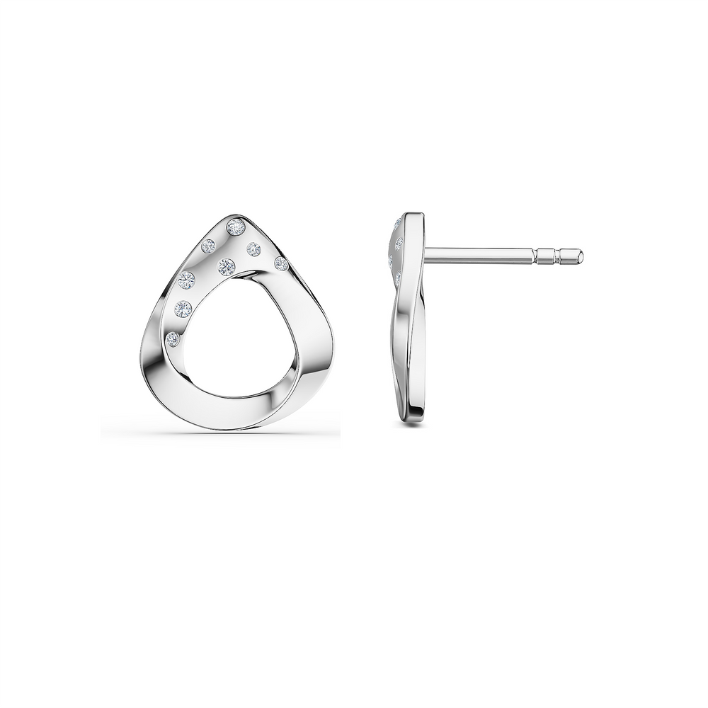 Helix Nautilo Earrings in 925 sterling silver, side view