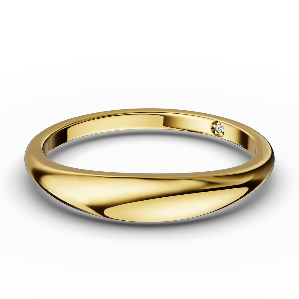 Basics Amalfi Ring in 18kt gold vermeil over 925 sterling silver, top view