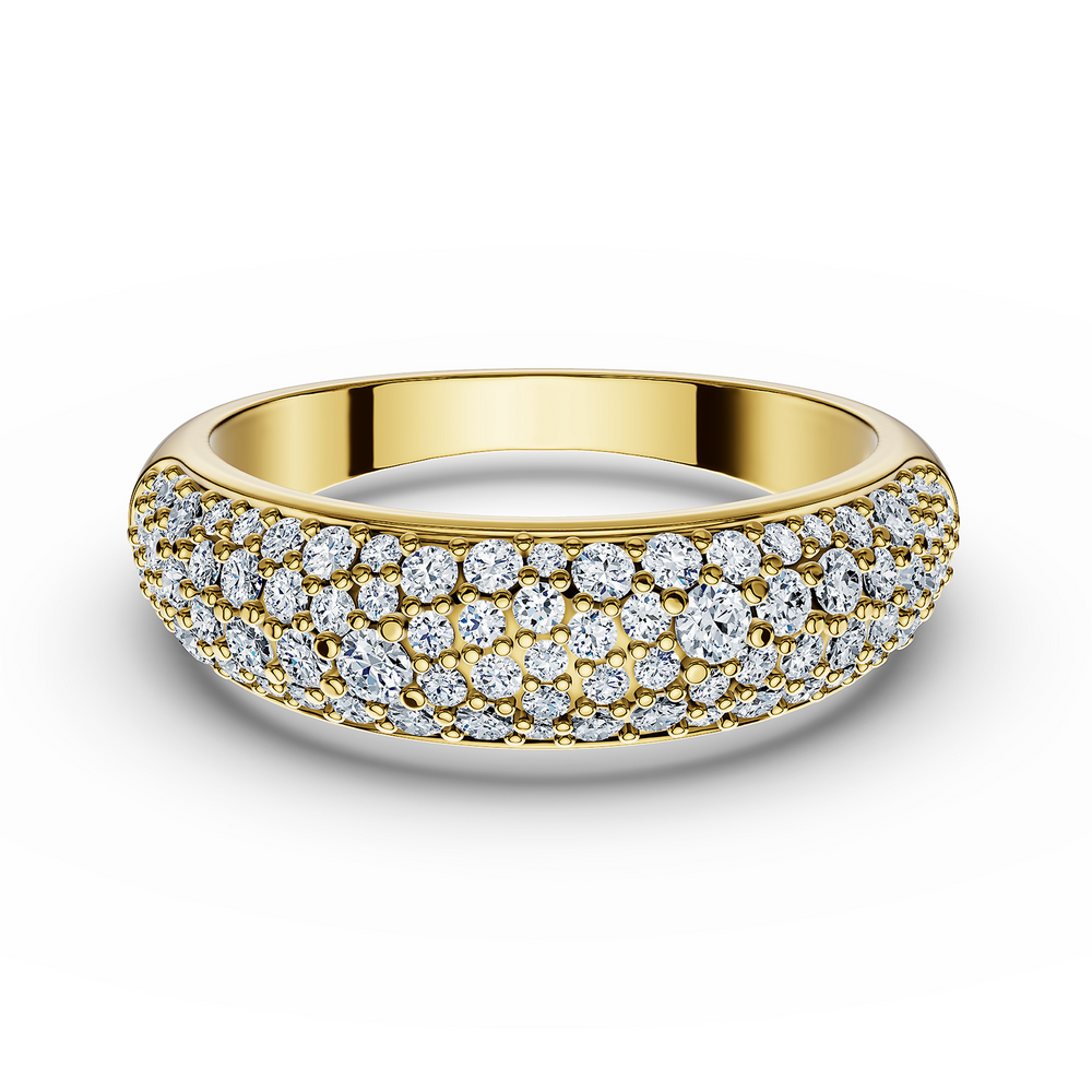Basics Capri Ring in 18kt gold vermeil over 925 sterling silver, top view