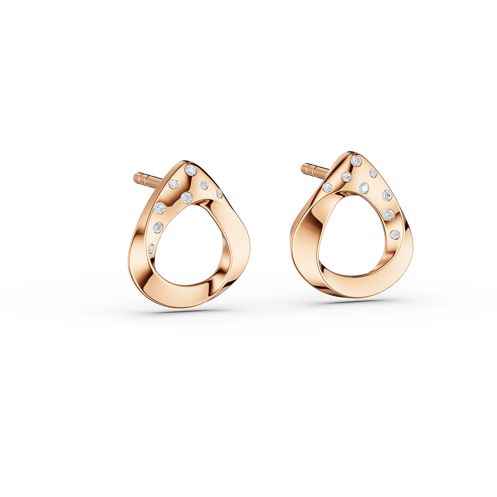 Helix Nautilo Earrings in 18kt rose gold vermeil over 925 sterling silver