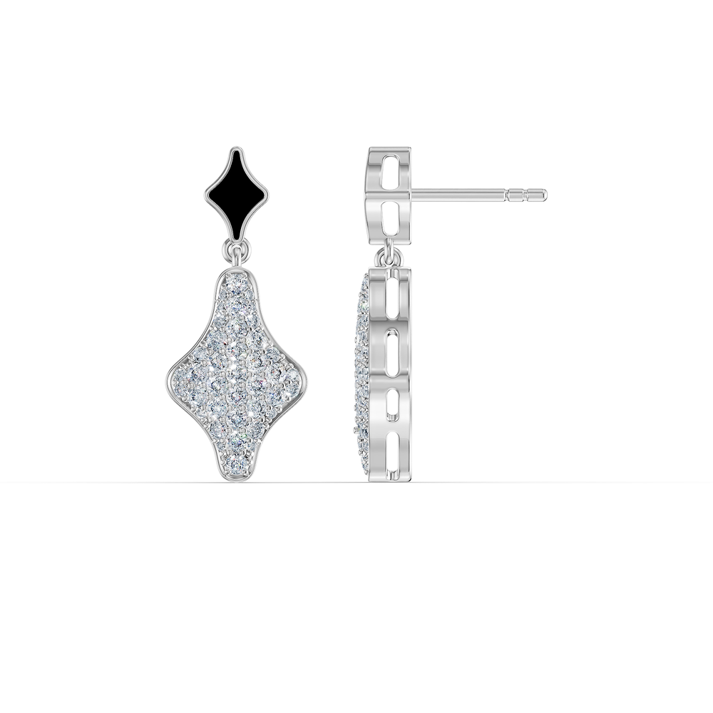 Orion Rigel Earrings in 925 sterling silver, side view