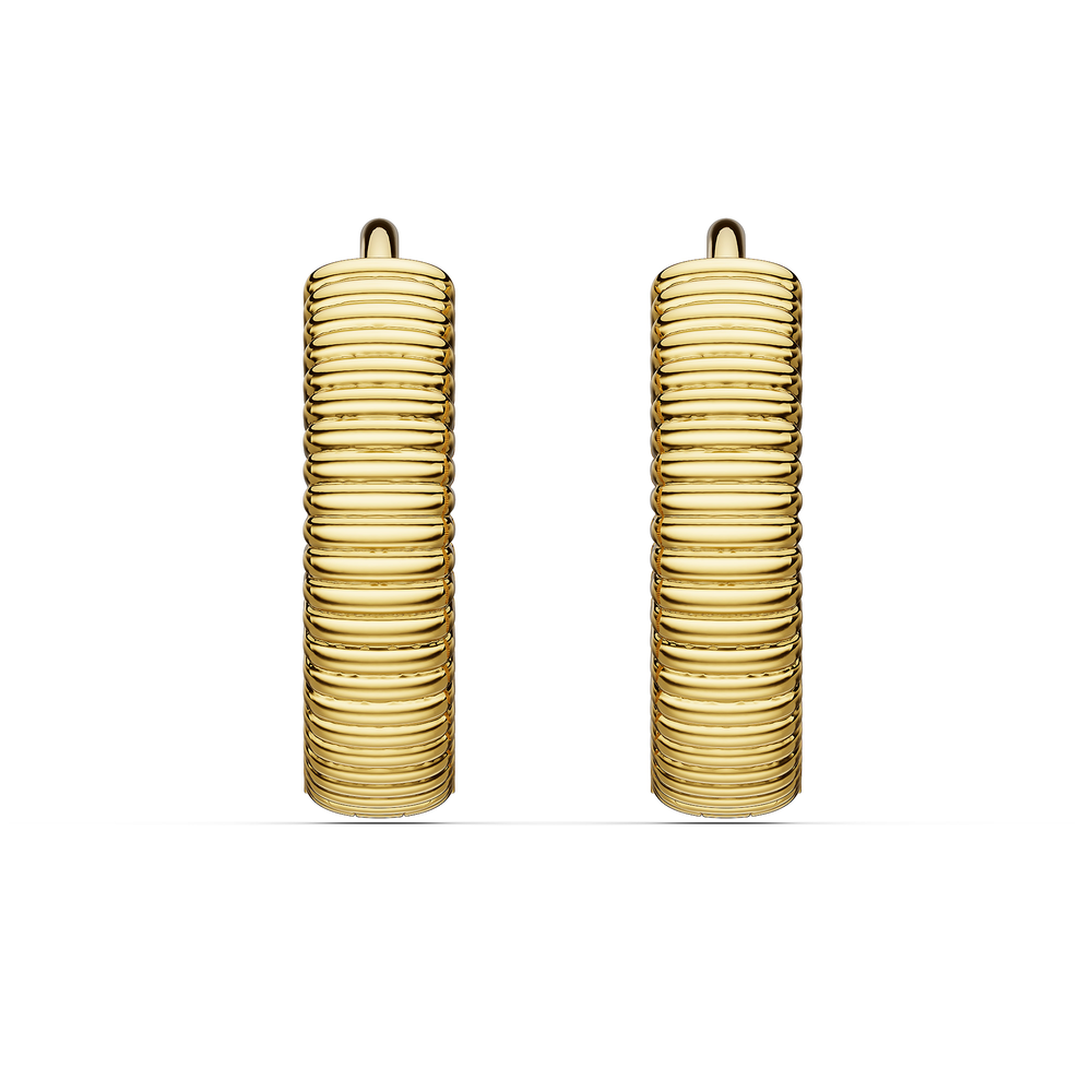 Basics Lenno Earrings in 18kt gold vermeil over 925 sterling silver, front view