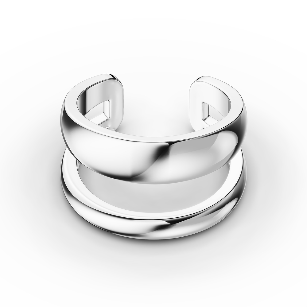 Basics Nemi Ear Cuff in 925 sterling silver, top view