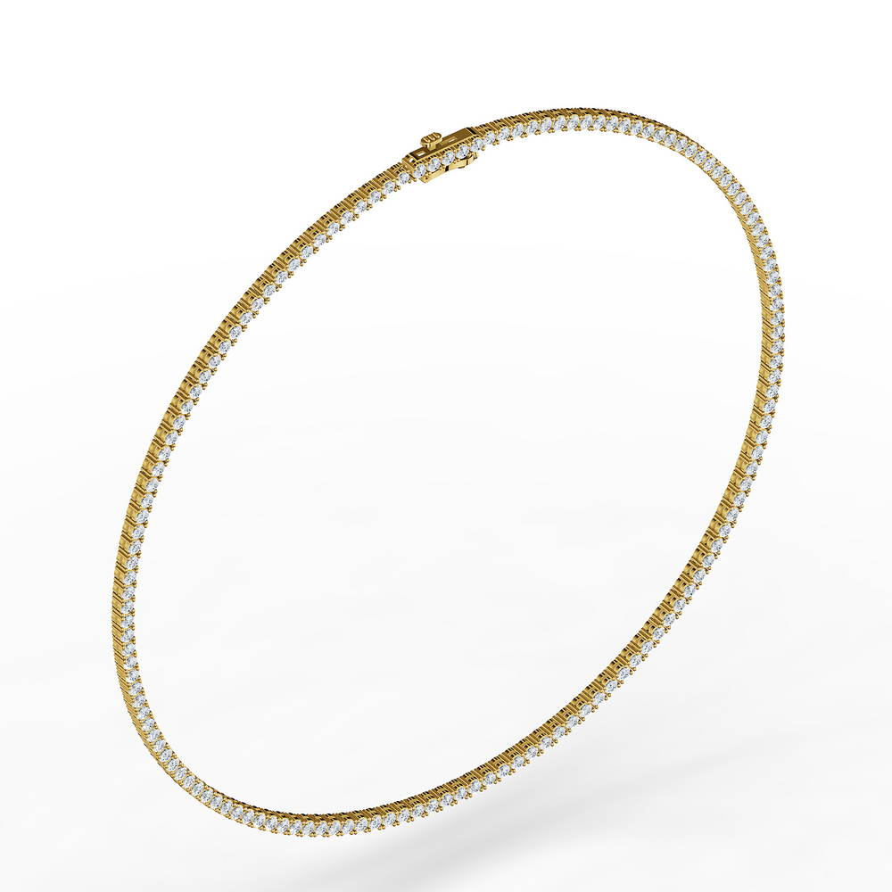 Tennis Scintilla Necklace in 18kt gold vermeil over 925 sterling silver
