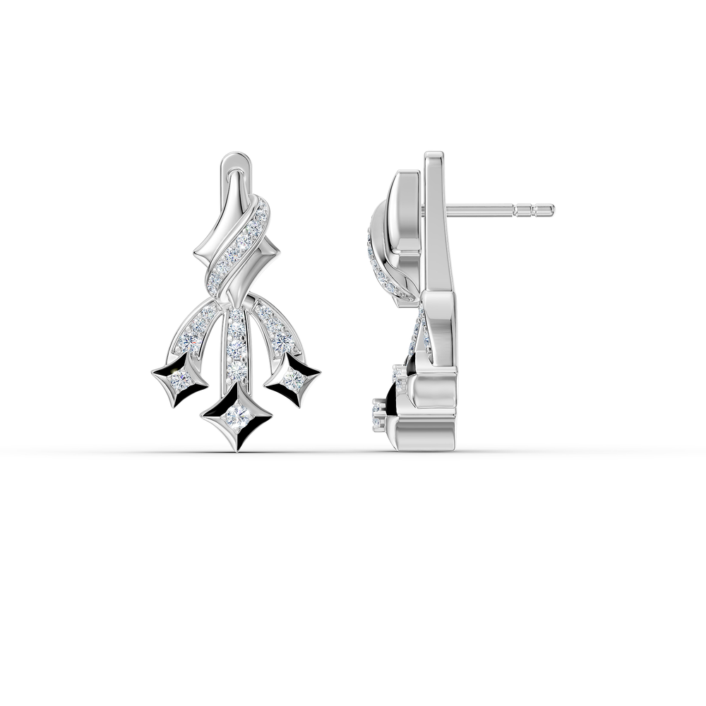 Orion Regulus Earrings in 925 sterling silver, side view