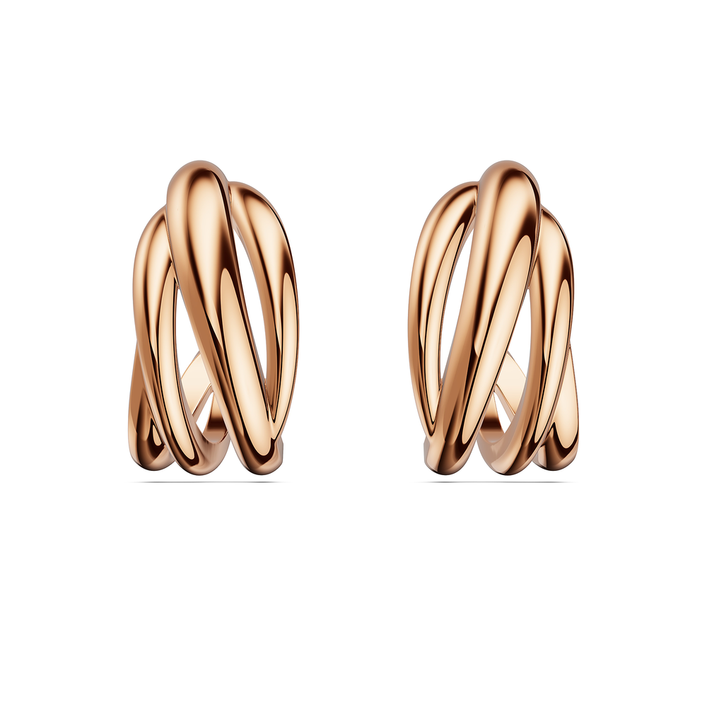 Basics Asti Earrings in 18kt rose gold vermeil over 925 sterling silver, front view