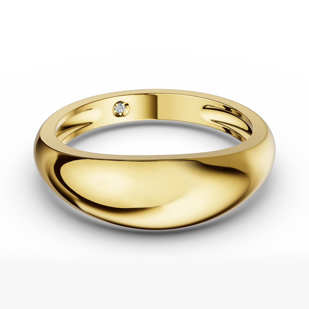 Basics Iseo Ring in 18kt gold vermeil over 925 sterling silver, top view