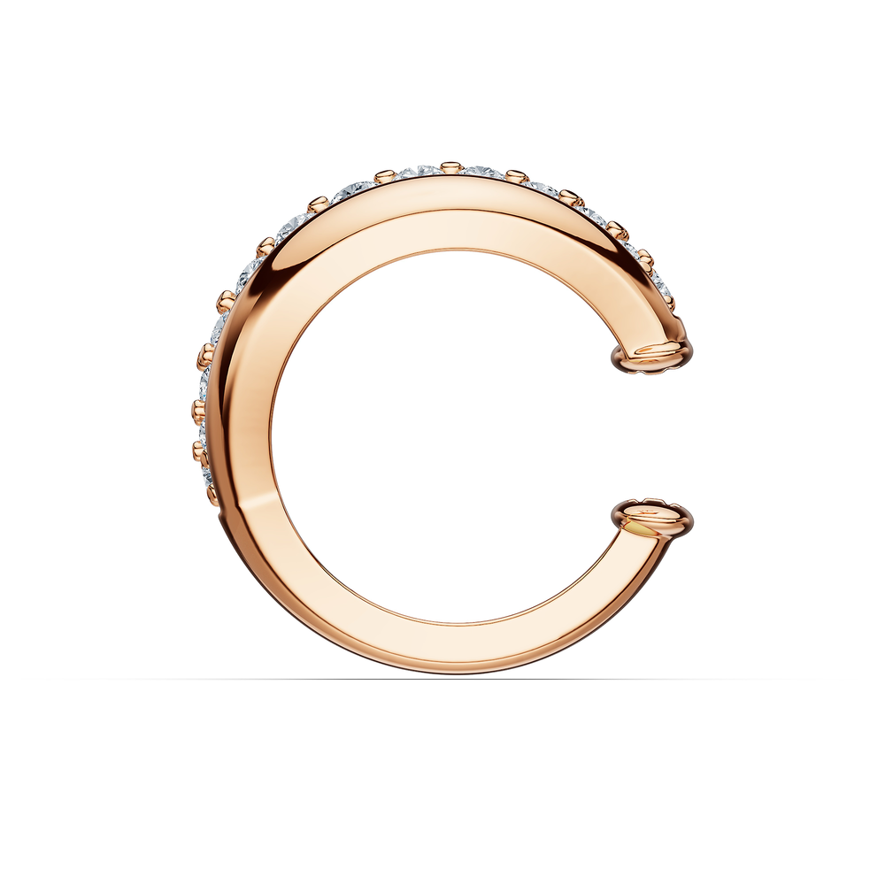 Basics Tropea Ear Cuff in 18kt rose gold vermeil over 925 sterling silver, front view