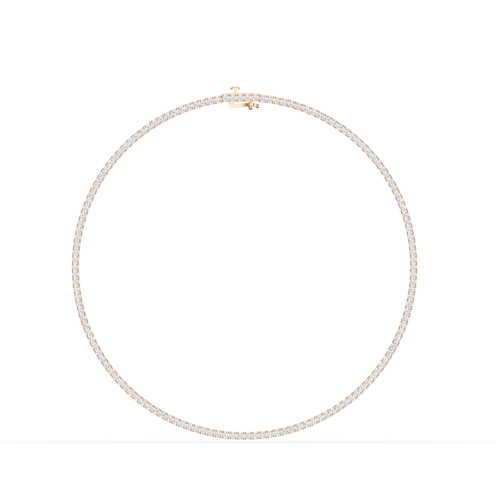 Tennis Radiosa Necklace in 18kt rose gold vermeil over 925 sterling silver, front view