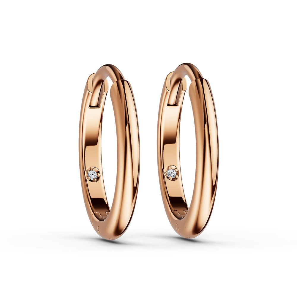 Basics Bacoli Earrings in 18kt rose gold vermeil over 925 sterling silver